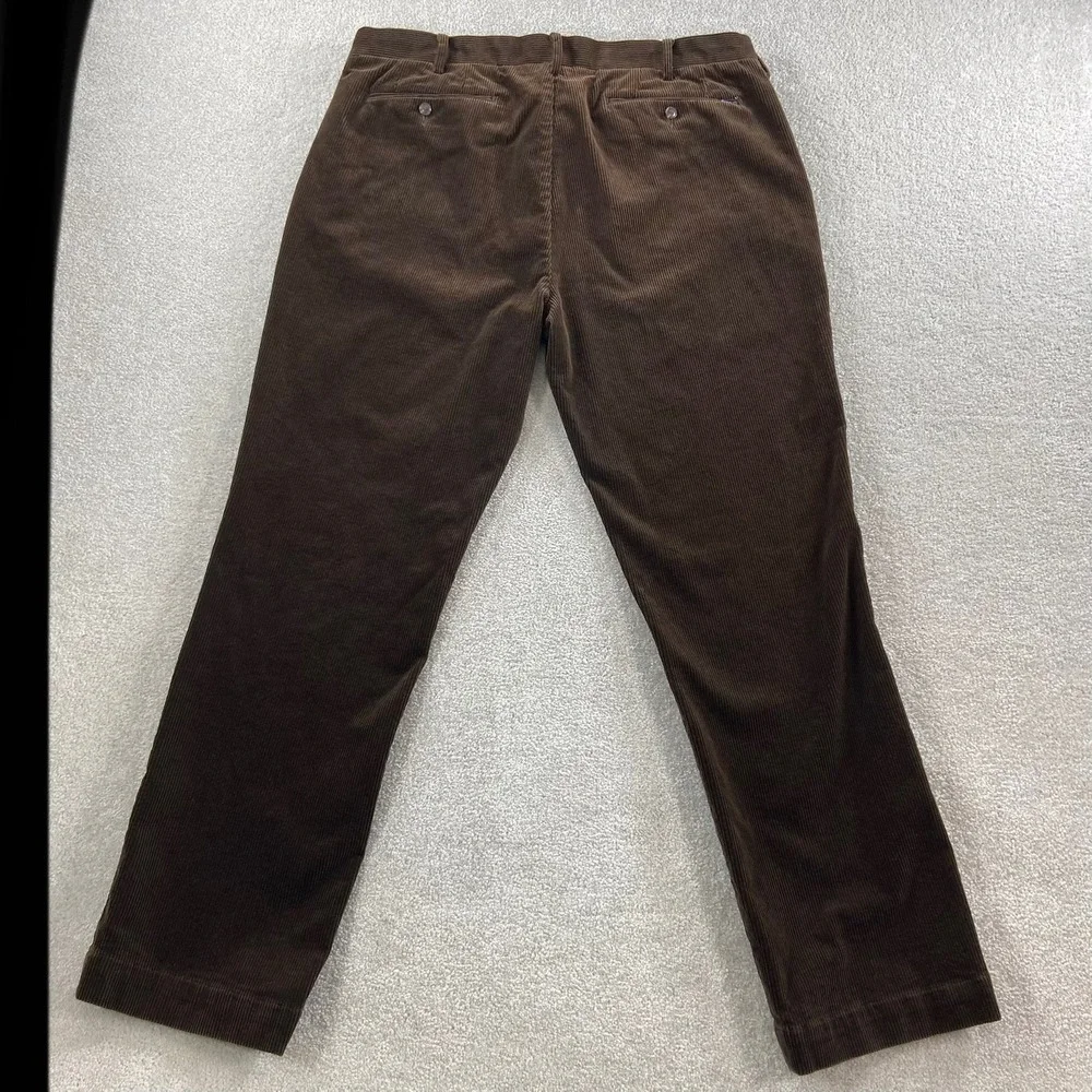 Polo Ralph Lauren Corduroy Pants Mens 38 Brown Classic Fit Stretch Trousers